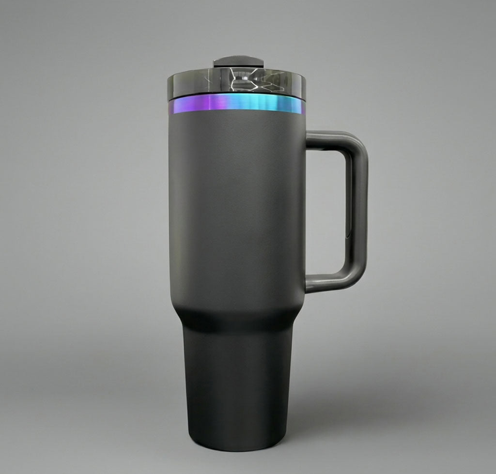 40oz Tumbler - Permanent Handle w/Colorful Engraving