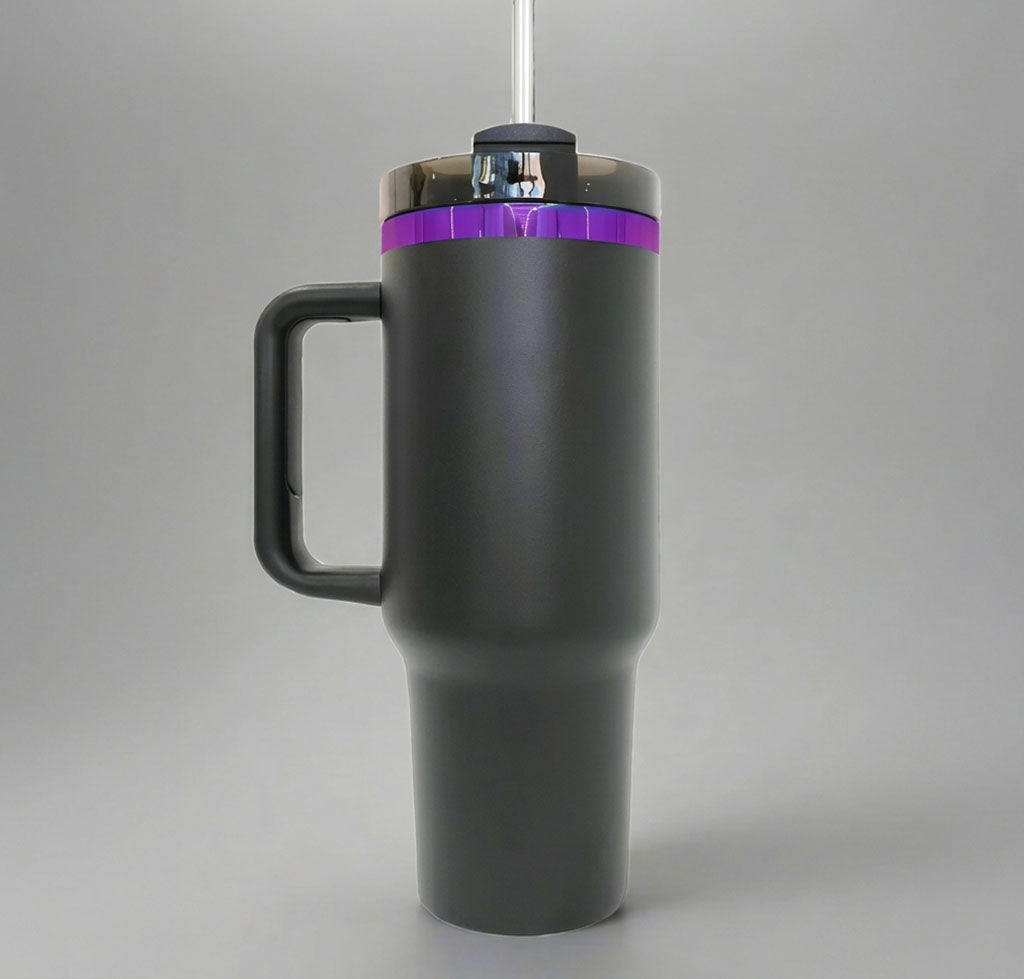 40oz Tumbler - Permanent Handle w/Colorful Engraving