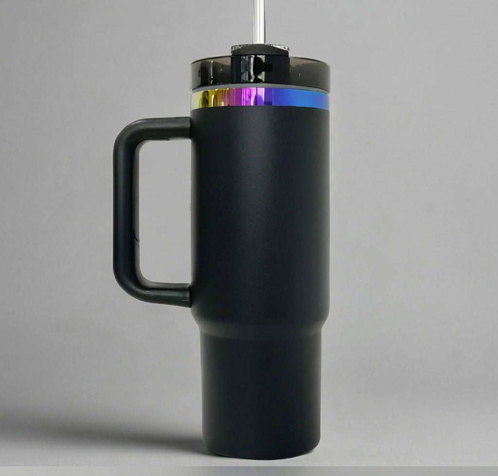 40oz Tumbler - Permanent Handle w/Colorful Engraving