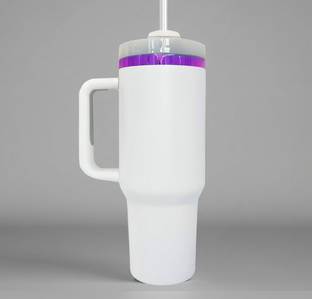 40oz Tumbler - Permanent Handle w/Colorful Engraving