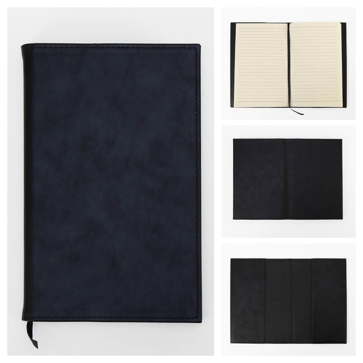 Black custom engravable journal notebook