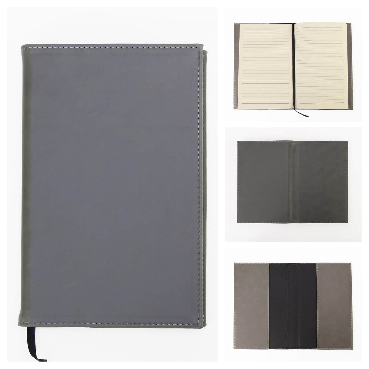 Gray custom engravable journal notebook