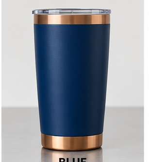 20 oz Copper-Accent Stainless Steel Tumbler - Magnetic Slide Lid