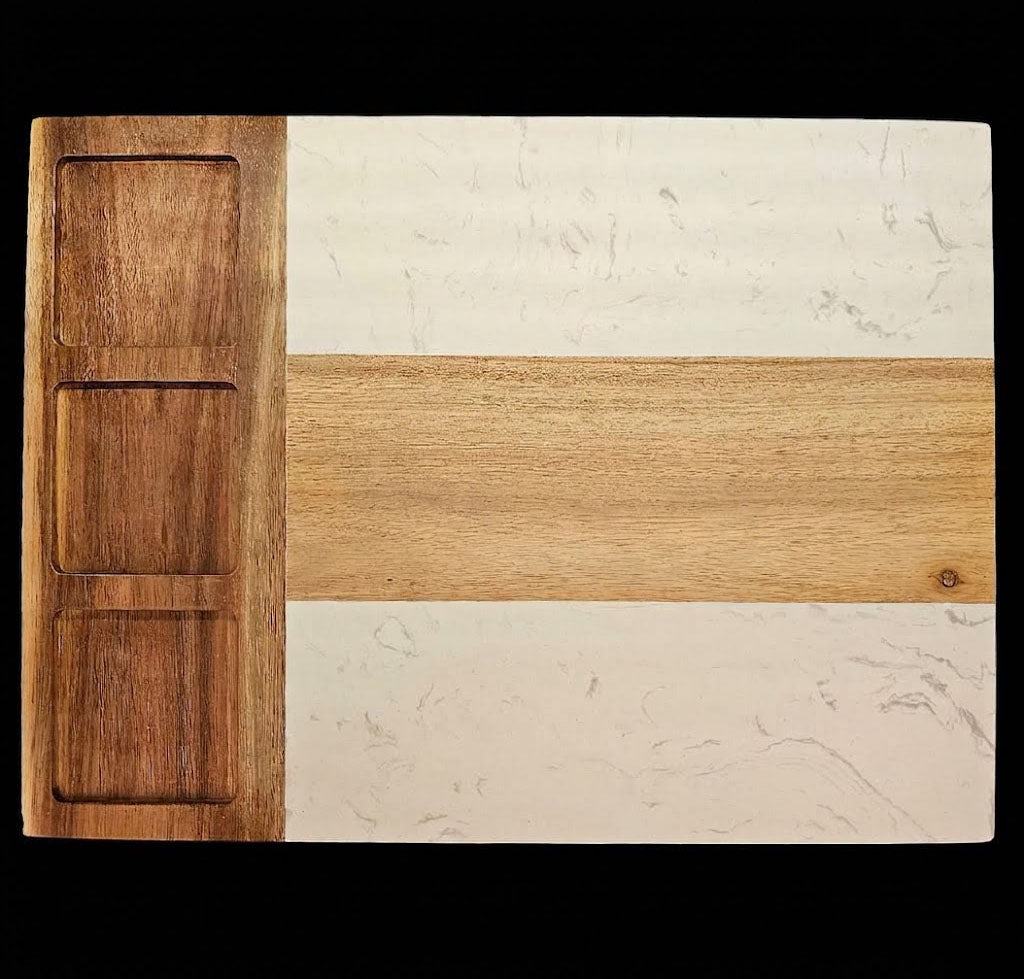 Marble Charcuterie Board - 11 Piece Set