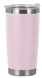 Light Pink 20 oz tumbler with clear lid