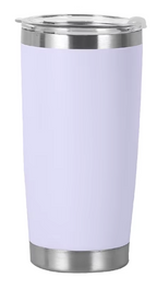 White 20 oz tumbler with clear lid