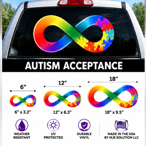 Individual autism decal product mockup