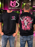 MJS breast cancer awareness T-shirt front and back