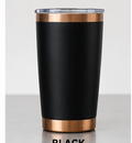Black 20 oz copper accent tumbler