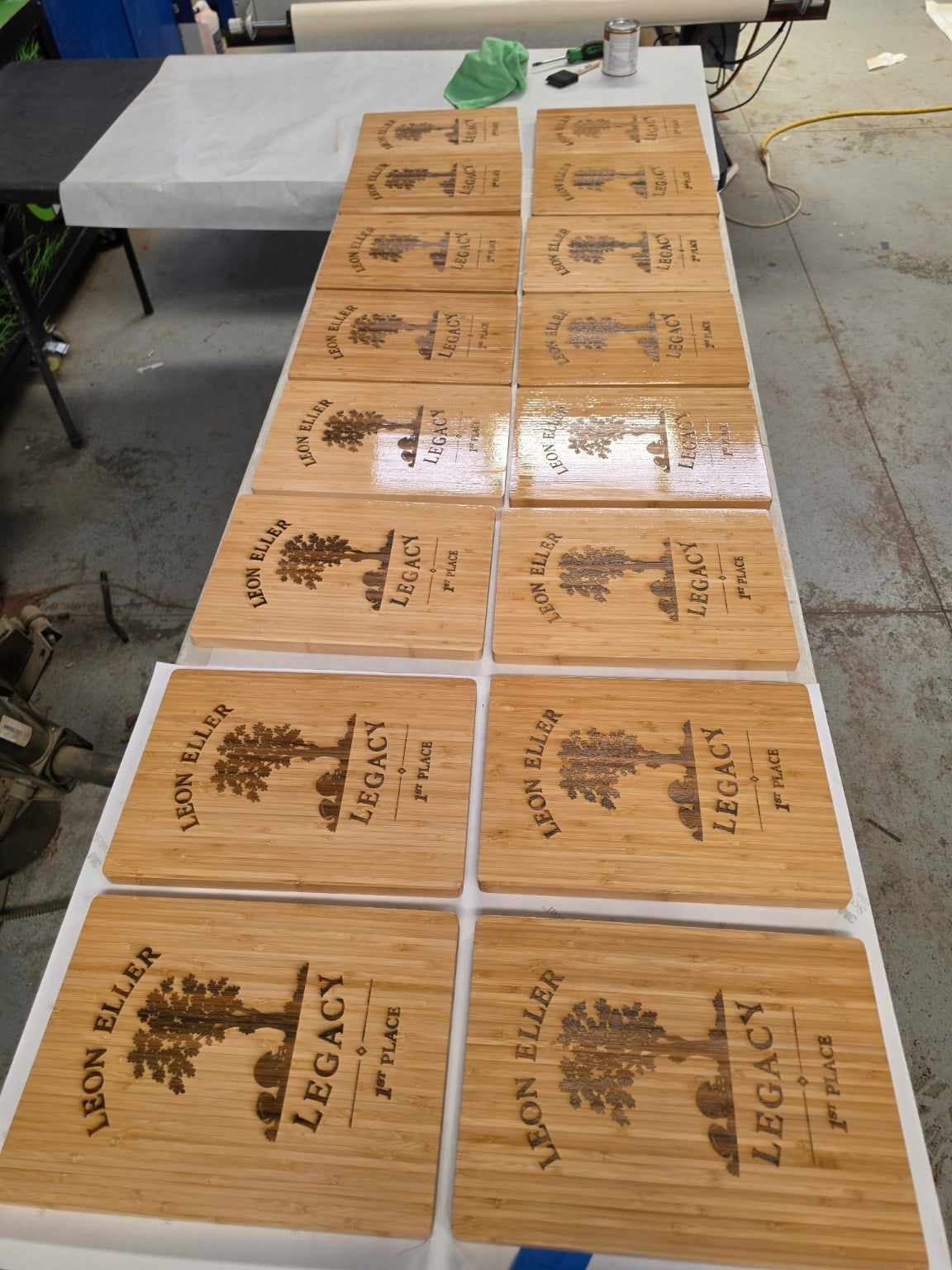 Custom laser engraved cutting boards by MJS Solution LLC