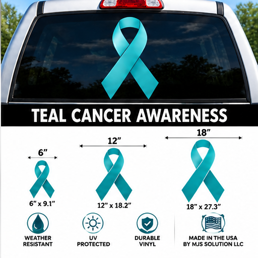 Individual teal decal product mockup