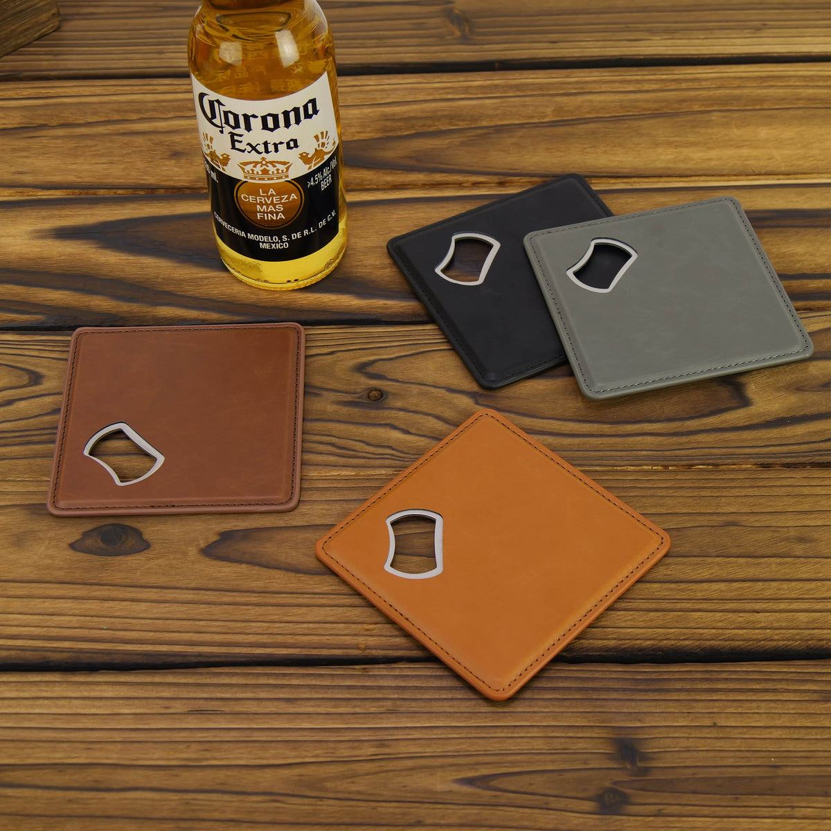 Laserette® Bottle Opener Coaster — product photo from MJS Solution LLC