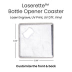 Laserette® Bottle Opener Coaster — product photo from MJS Solution LLC