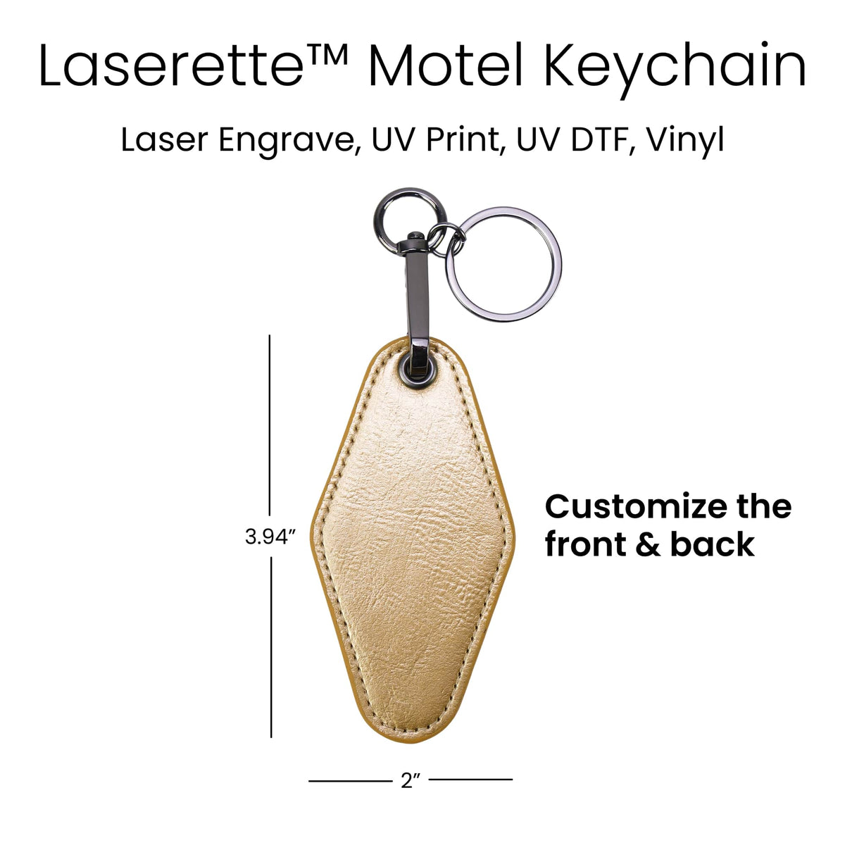 Laserette® Motel Keychain — product photo from MJS Solution LLC