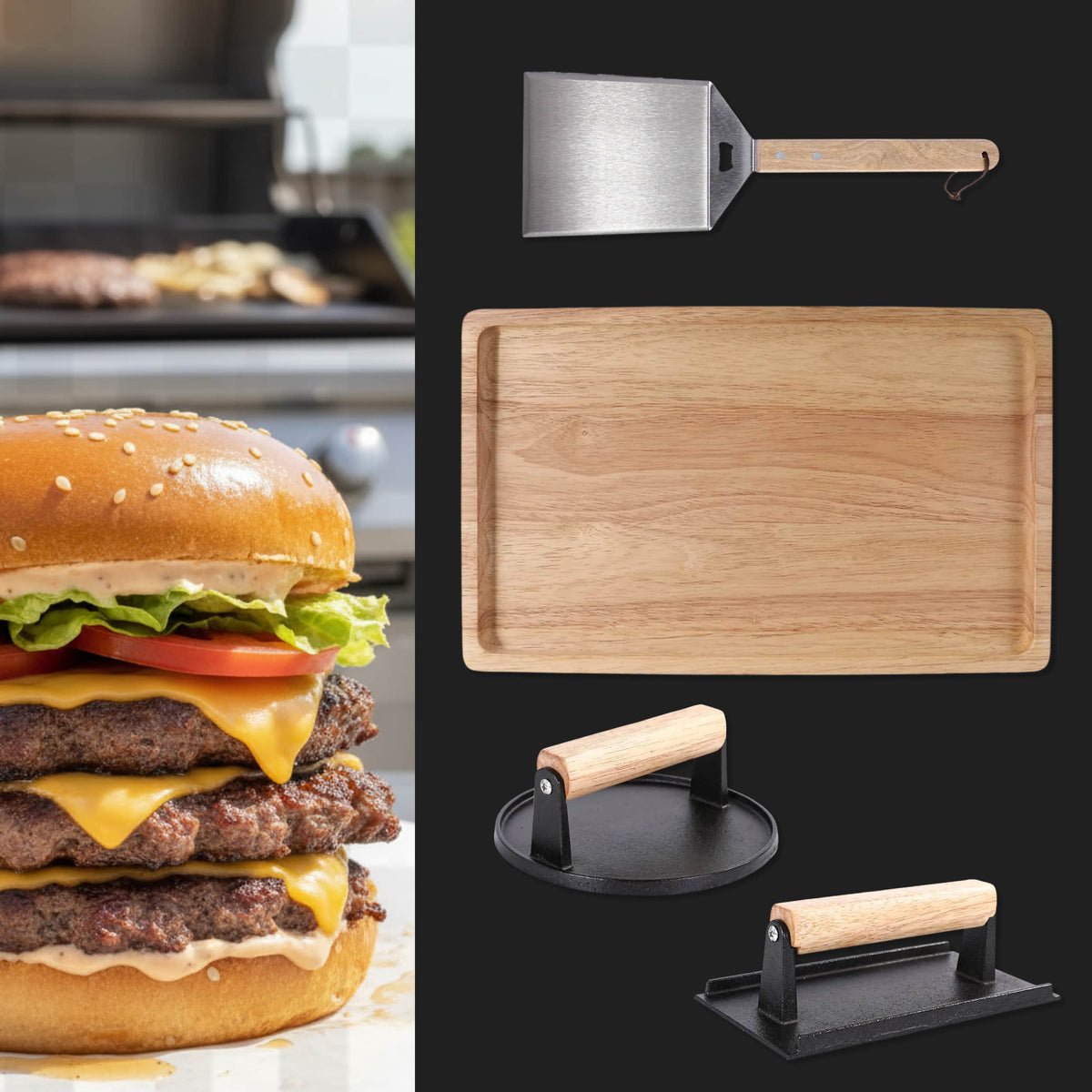 Wood Smash Burger Set — product photo from MJS Solution LLC