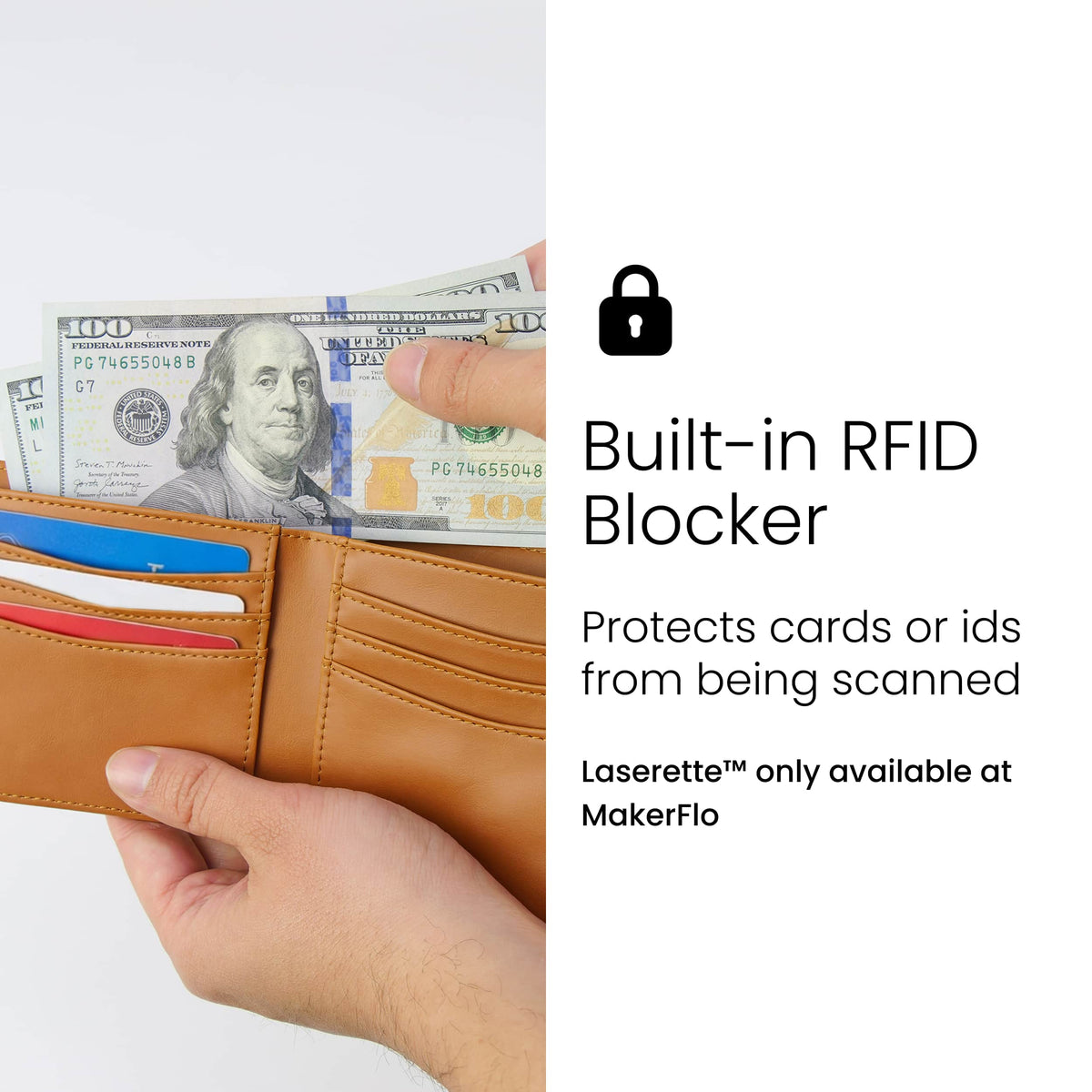 Laserette® Wallet — product photo from MJS Solution LLC